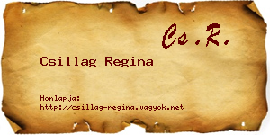 Csillag Regina névjegykártya